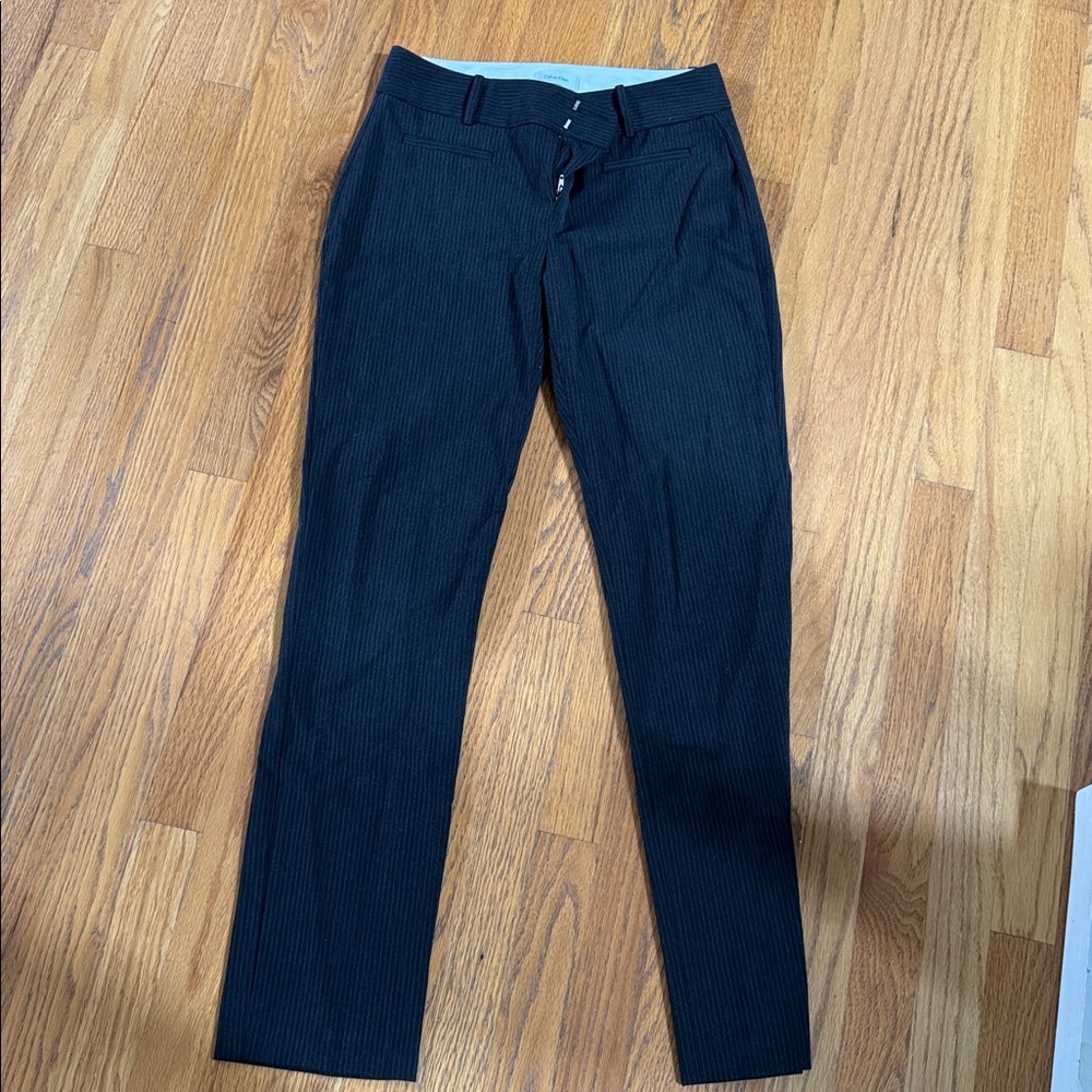 Calvin Klein, size 2. Black Pinstripe Dress Pants